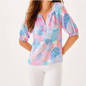 Lilly Pulitzer New Caprina Linen Women's Top
